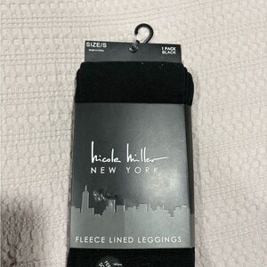 Nicole Miller Black Fleece Leggings